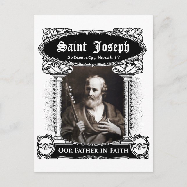 Saint Joseph - Our Father in Faith Custom Postcard (Front)