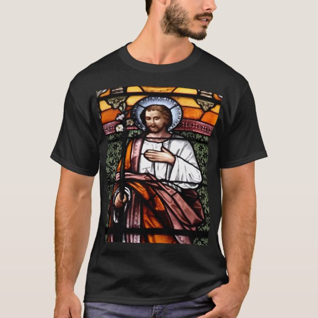 Saint Joseph Stained Glass Window T-Shirt (Front)
