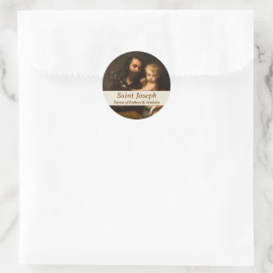 Saint Joseph Themed Classic Round Sticker