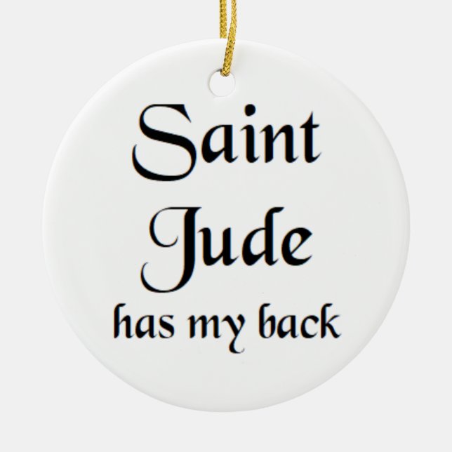 saint jude ceramic ornament (Front)