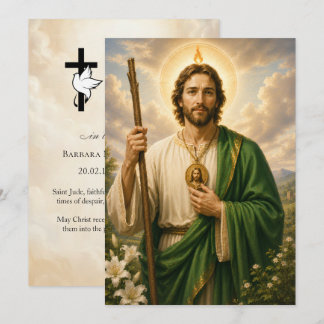 Saint Jude Funeral Prayer 5x7 inch Card