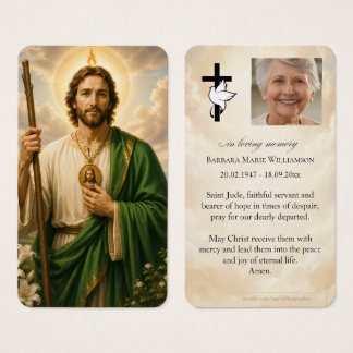 Saint Jude Funeral Prayer Card