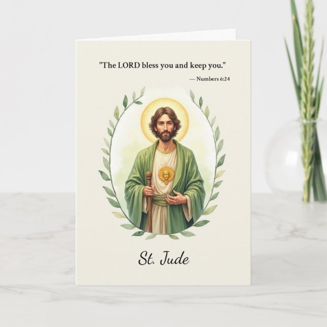 Saint Jude God’s Peace with Scripture Card (Front)