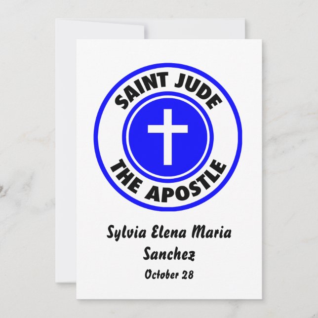 Saint Jude l'Apôtre Invitation (Devant)