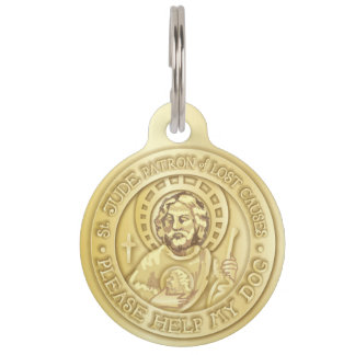 Saint Jude, Please Help My Dog, medal and ID tag