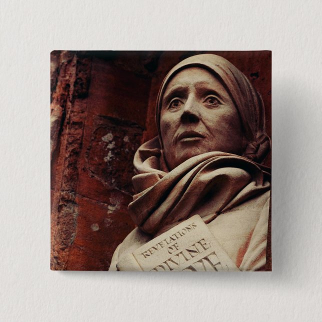 Saint Julian of Norwich 2 Inch Square Button (Front)