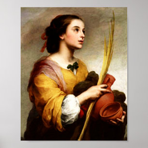 Saint Justa By Murillo Poster