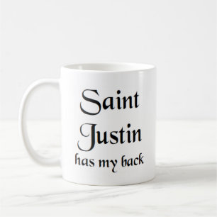 saint justin coffee mug