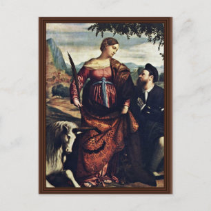 Saint Justina With The Unicorn, Postcard