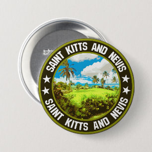 Saint Kitts and Nevis 3 Inch Round Button