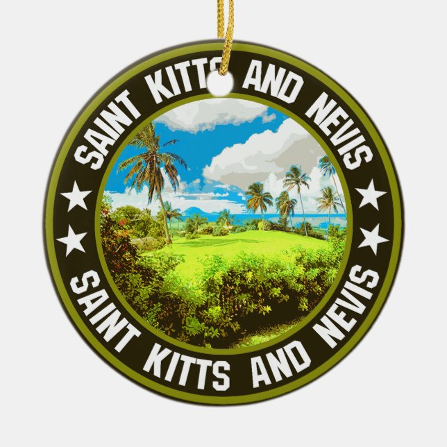 Saint Kitts and Nevis                              Ceramic Ornament (Front)