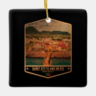 Saint Kitts and Nevis Ceramic Ornament