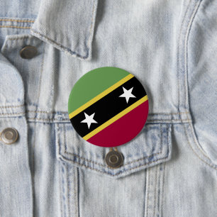 Saint Kitts and Nevis flag 3 Inch Round Button