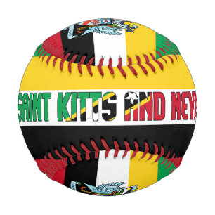 Saint Kitts and Nevis Flag and Coat of Arms Baseball