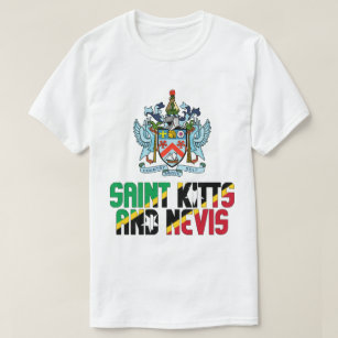 Saint Kitts and Nevis Flag and Coat Of Arms T-Shirt