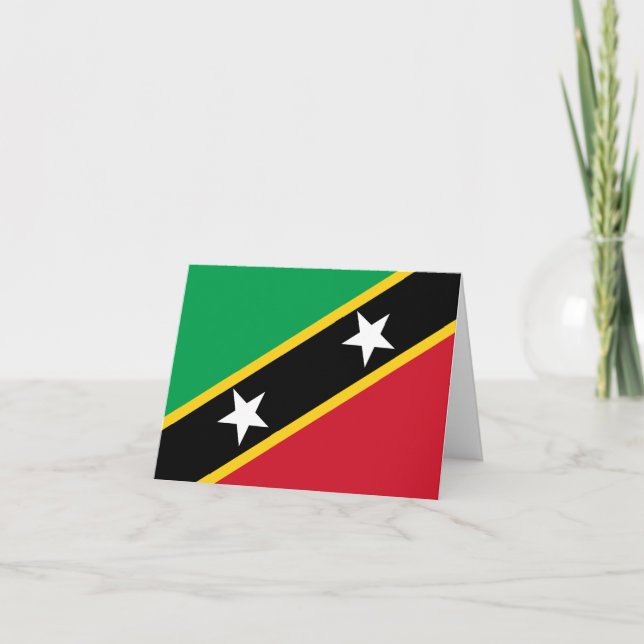 Saint Kitts and Nevis Flag Card (Front)