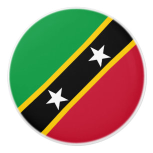 Saint Kitts and Nevis Flag Ceramic Knob