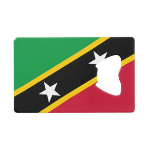 Saint Kitts and Nevis Flag Credit Card Bottle Opener