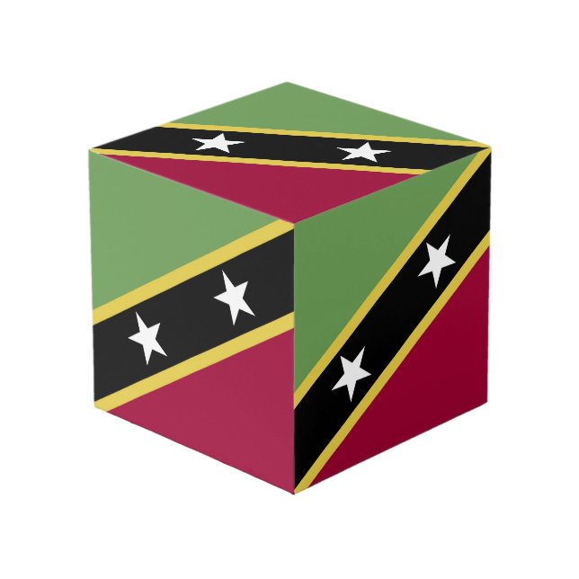 Saint Kitts and Nevis flag Cube (Front Angled)