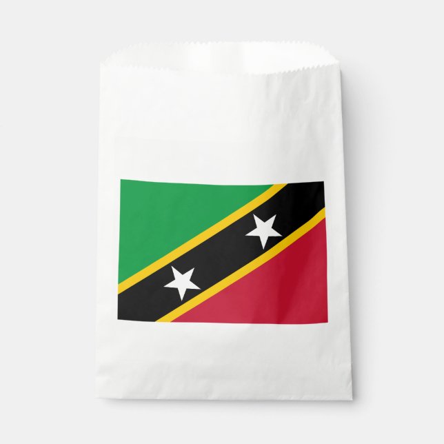 Saint Kitts and Nevis Flag Favour Bag (Front)