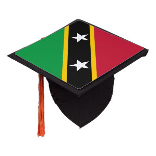 Saint Kitts and Nevis Flag Graduation Cap Topper