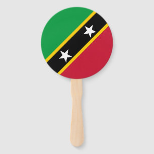 Saint Kitts and Nevis Flag Hand Fan