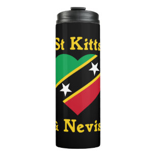 Saint Kitts And Nevis Flag Independence Caribbean Thermal Tumbler