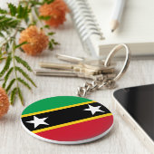 Saint Kitts and Nevis Flag Keychain (Side)