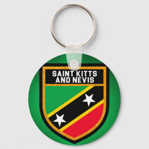 Saint Kitts And Nevis Flag Keychain