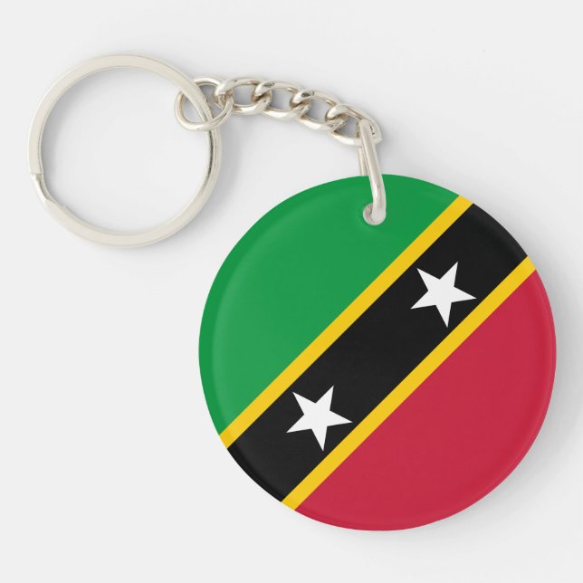 Saint Kitts and Nevis Flag Keychain (Front)