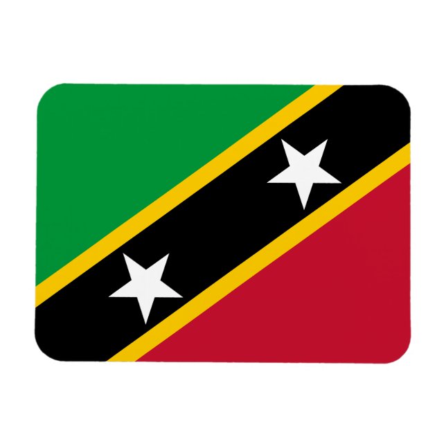 Saint Kitts and Nevis Flag Magnet (Horizontal)