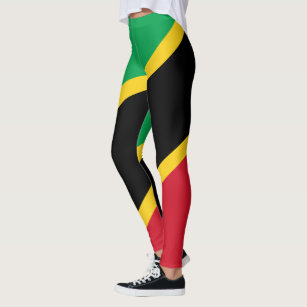 Saint Kitts and Nevis Flag pattern Leggings