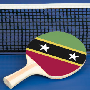 Saint Kitts and Nevis flag Ping Pong Paddle
