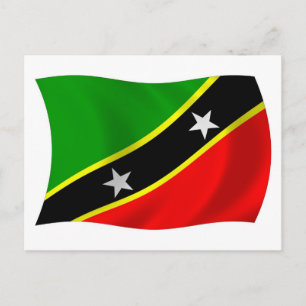 Saint Kitts and Nevis Flag Postcard