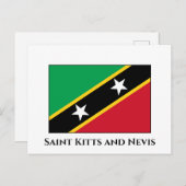 Saint Kitts and Nevis Flag Postcard (Front/Back)