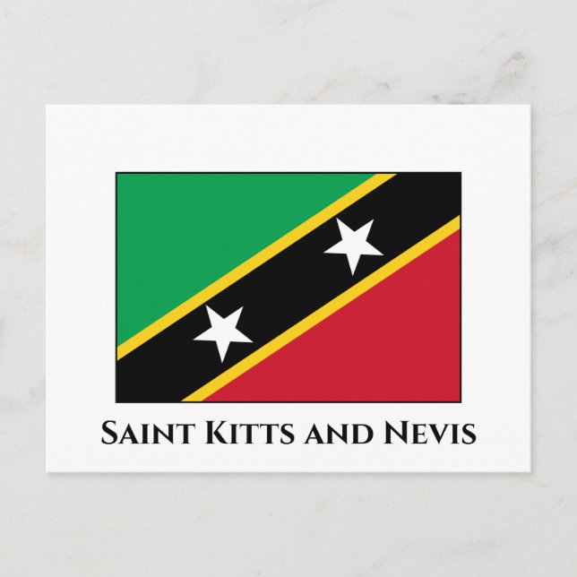 Saint Kitts and Nevis Flag Postcard (Front)