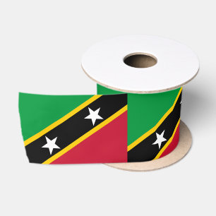Saint Kitts and Nevis Flag Satin Ribbon