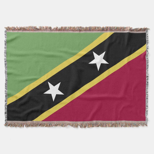 Saint Kitts and Nevis flag Throw Blanket (Front)