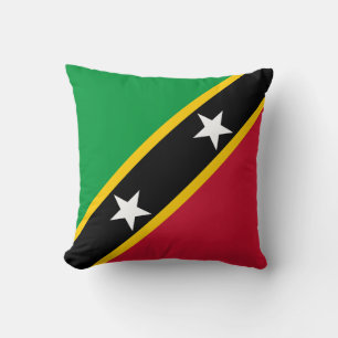 Saint Kitts and Nevis Flag Throw Pillow