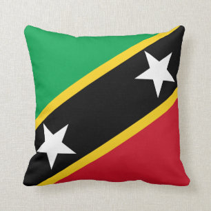 Saint Kitts and Nevis Flag Throw Pillow