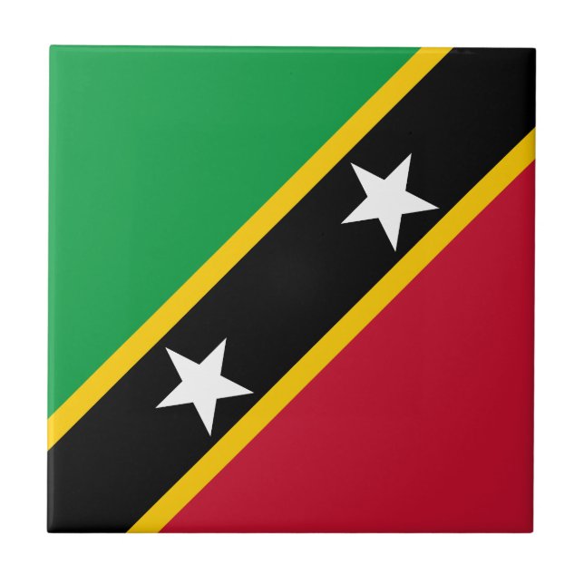 Saint Kitts and Nevis Flag Tile (Front)