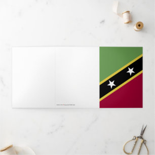 Saint Kitts and Nevis flag Tri-Fold Card