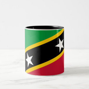 Saint Kitts and Nevis Flag Two-Tone Coffee Mug