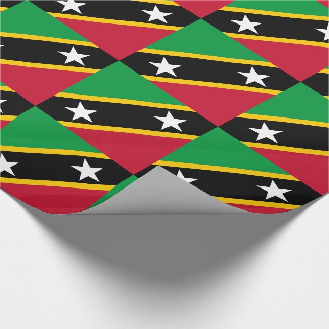 Saint Kitts and Nevis Flag Wrapping Paper (Corner)