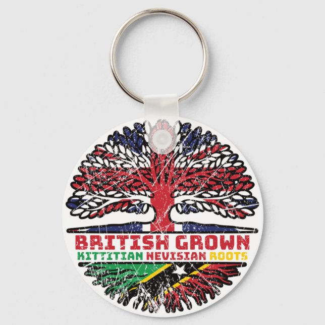 Saint Kitts and Nevis Kittitian Nevisian British Keychain (Front)