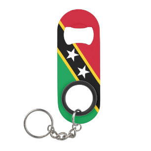 Saint Kitts and Nevis National Pride Patriotic Keychain Bottle Opener