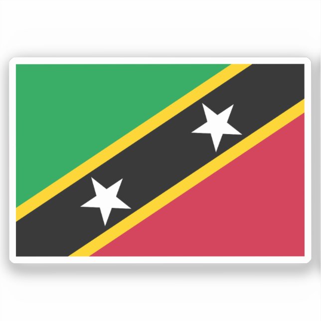 Saint Kitts and Nevis Vinyl Sticker (Recto)