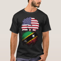 Saint Kitts Kittitian American USA Tree Roots Flag
