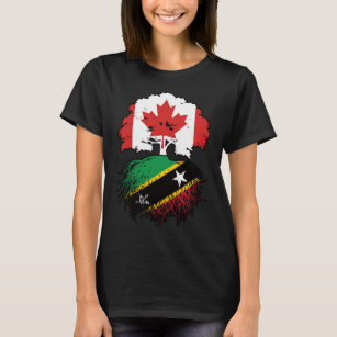 Saint Kitts Kittitian Canadian Canada Tree Roots T-Shirt