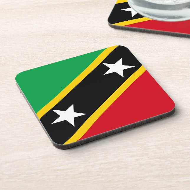 Saint Kitts & Nevis Flag  Coaster (Left Side)